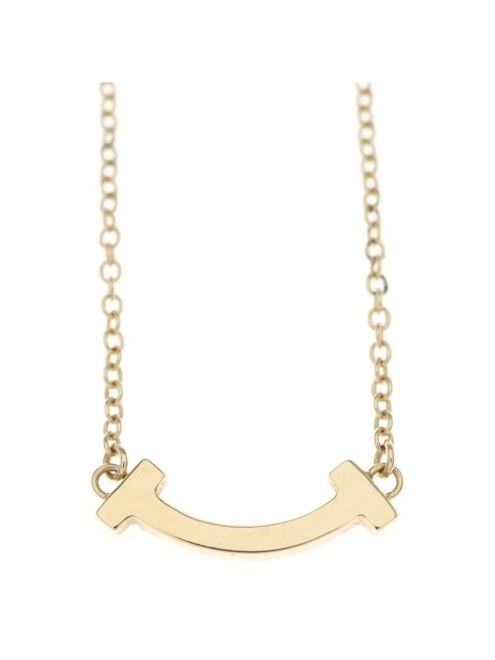 Tiffany & Co T Smile Mini Pendant Pink Gold 18k